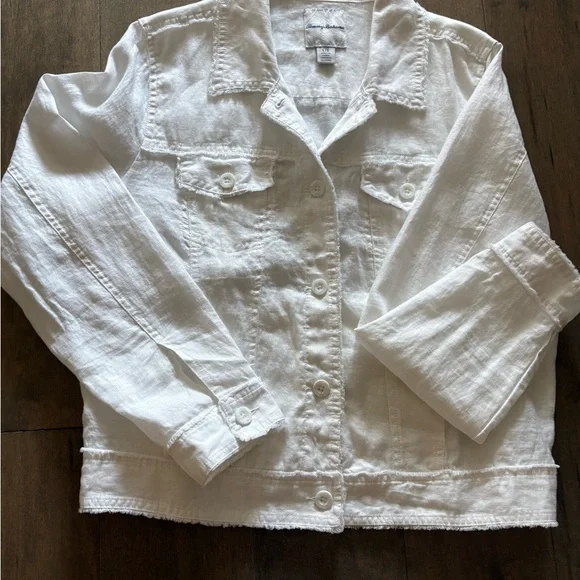 Tommy Bahama jean type White linen Jacket - Picture 2 of 5